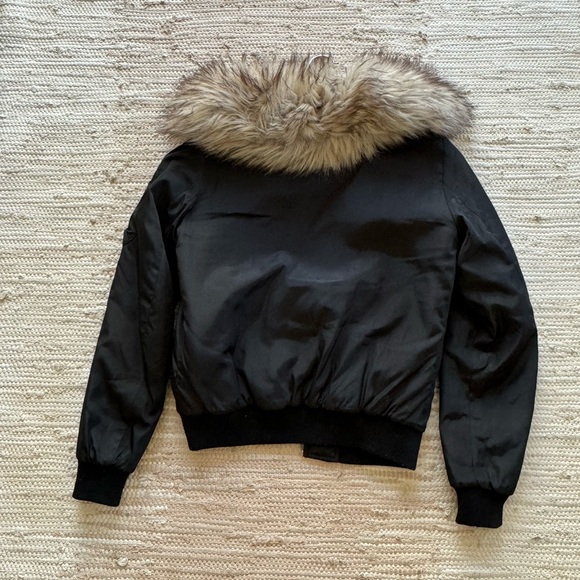 Bomber Jacket with Fur Neck - Picture 4 of 4